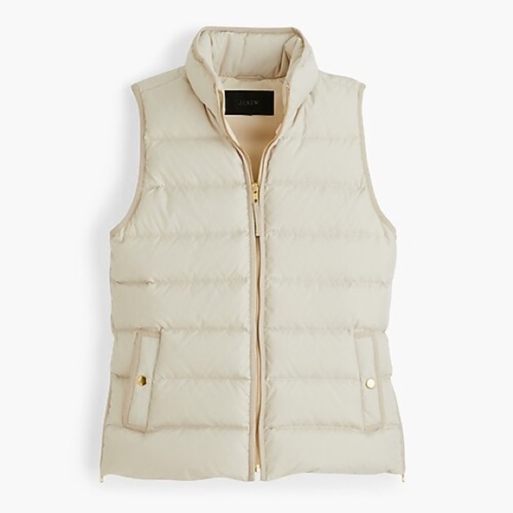J. Crew Puffy Vest, ivory, size small